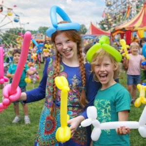 Kinder mit Ballontieren - Ballonmodellage in Hamburg