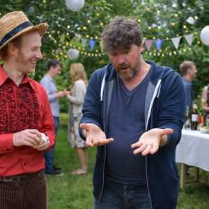 Zaubershow im Garten